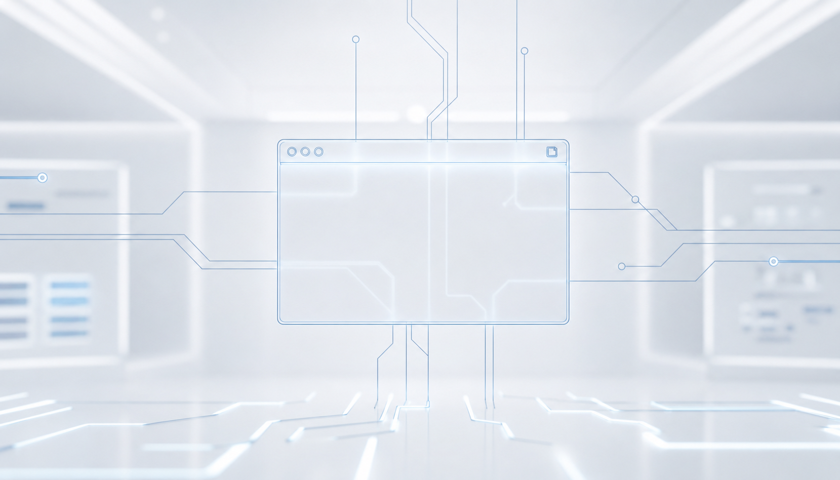 A dark empty digital space representing no website